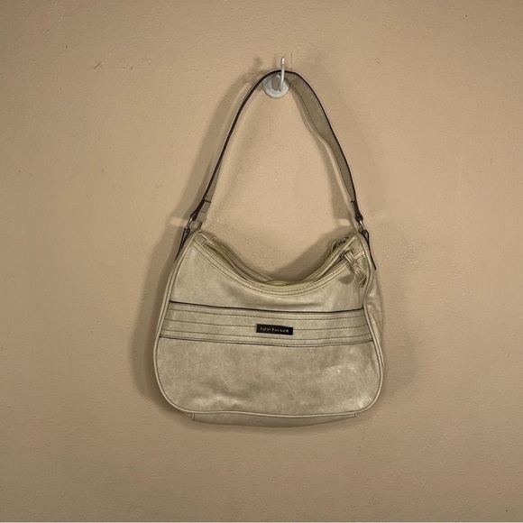 VINTAGE LOU TAYLOR BEIGE IVORY PURSE SMALL CLASSIC SHOULDER BAG NEUTRAL - Picture 10 of 10